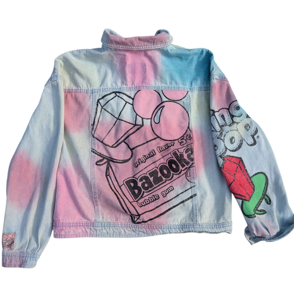 Justice Ring Pop & Bazooka Bubble Gum Denim Jacket